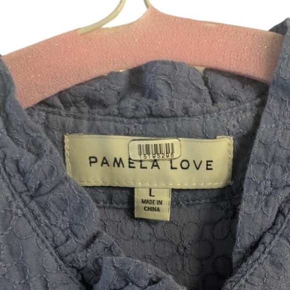 Pamela Love Eyelet Midi Dress & Geometric Woven Sun Hat Bundle Retail $475 - Picture 8 of 13